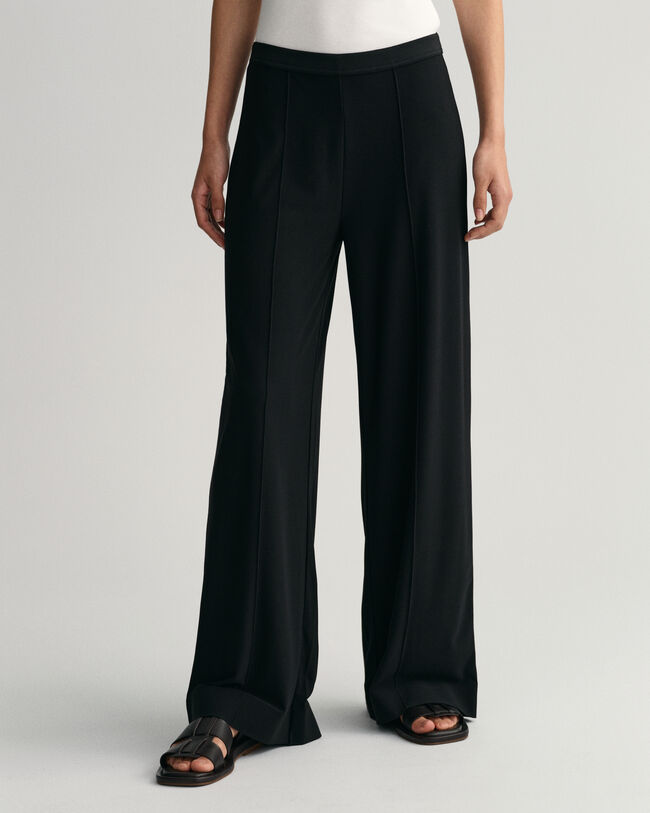 Wide Leg Jersey Pants