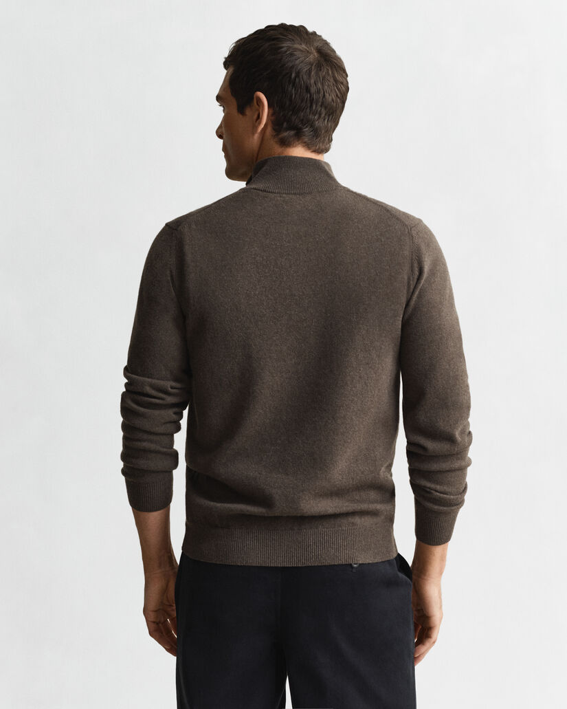 Superfine Lambswool Half-Zip Sweater