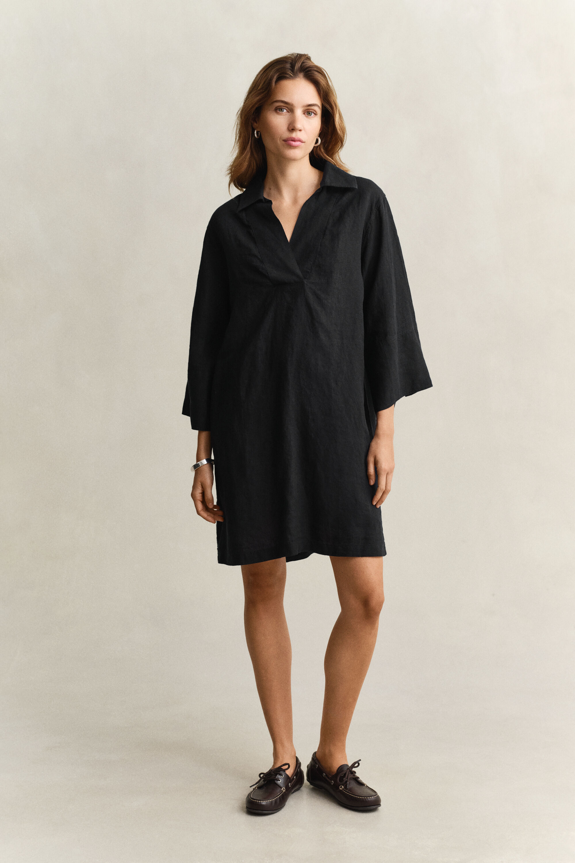 Popover Linen Dress