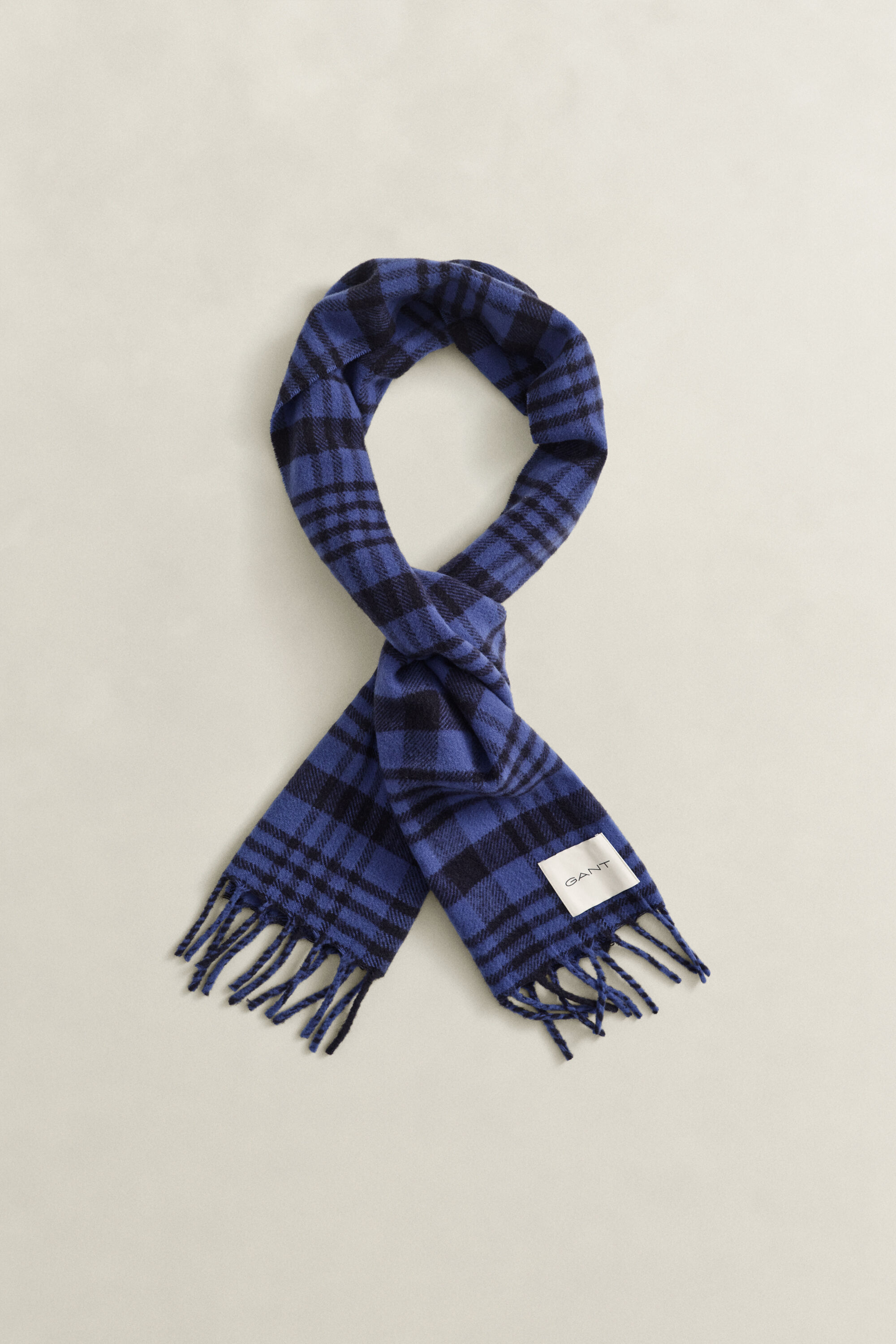 Checked Wool Scarf
