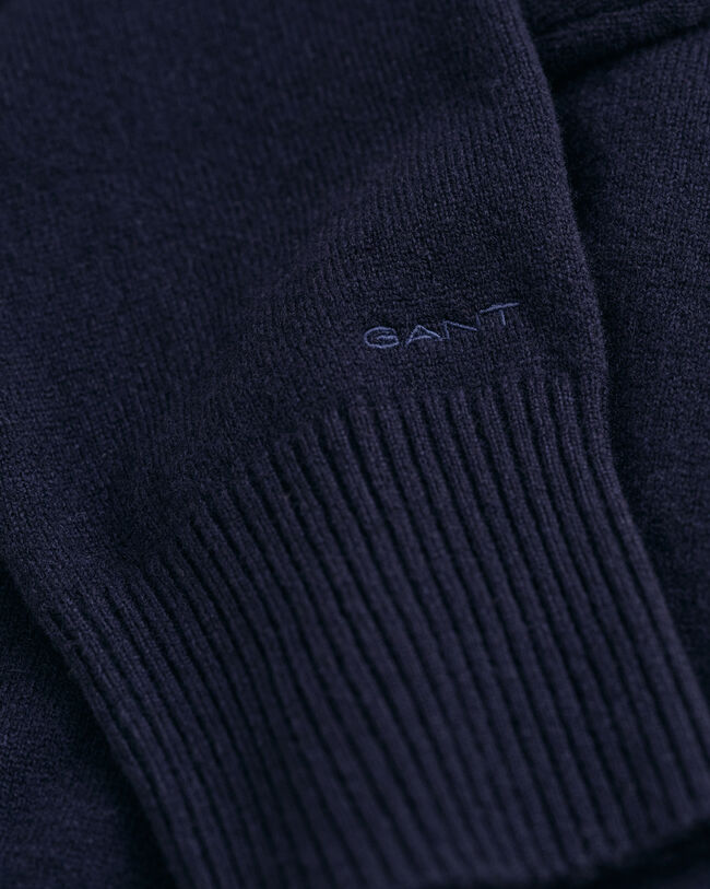 Superfine Lambswool Stand Collar Sweater