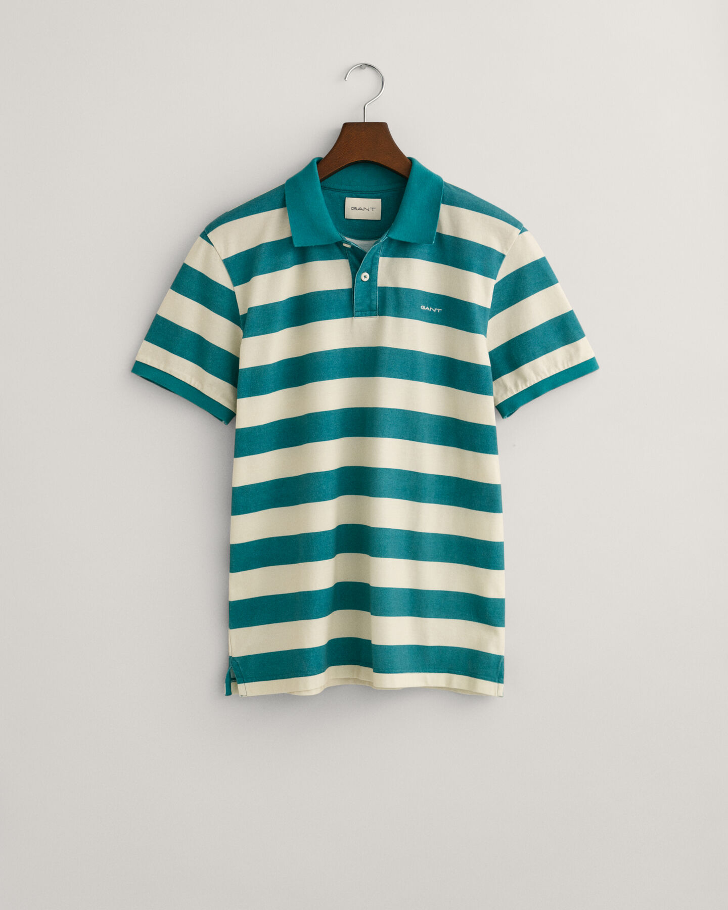 Striped Heavy Washed Polo Shirt