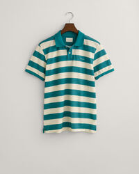 Striped Heavy Washed Polo Shirt