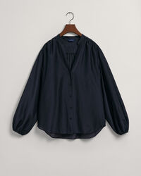 Relaxed Fit Cotton Silk Blouse