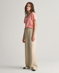 Relaxed Fit Linen Blend Pull-On Pants