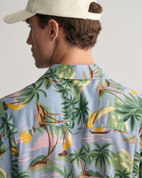 Relaxed Fit Hawaiian Print Short Sleeve Shirt