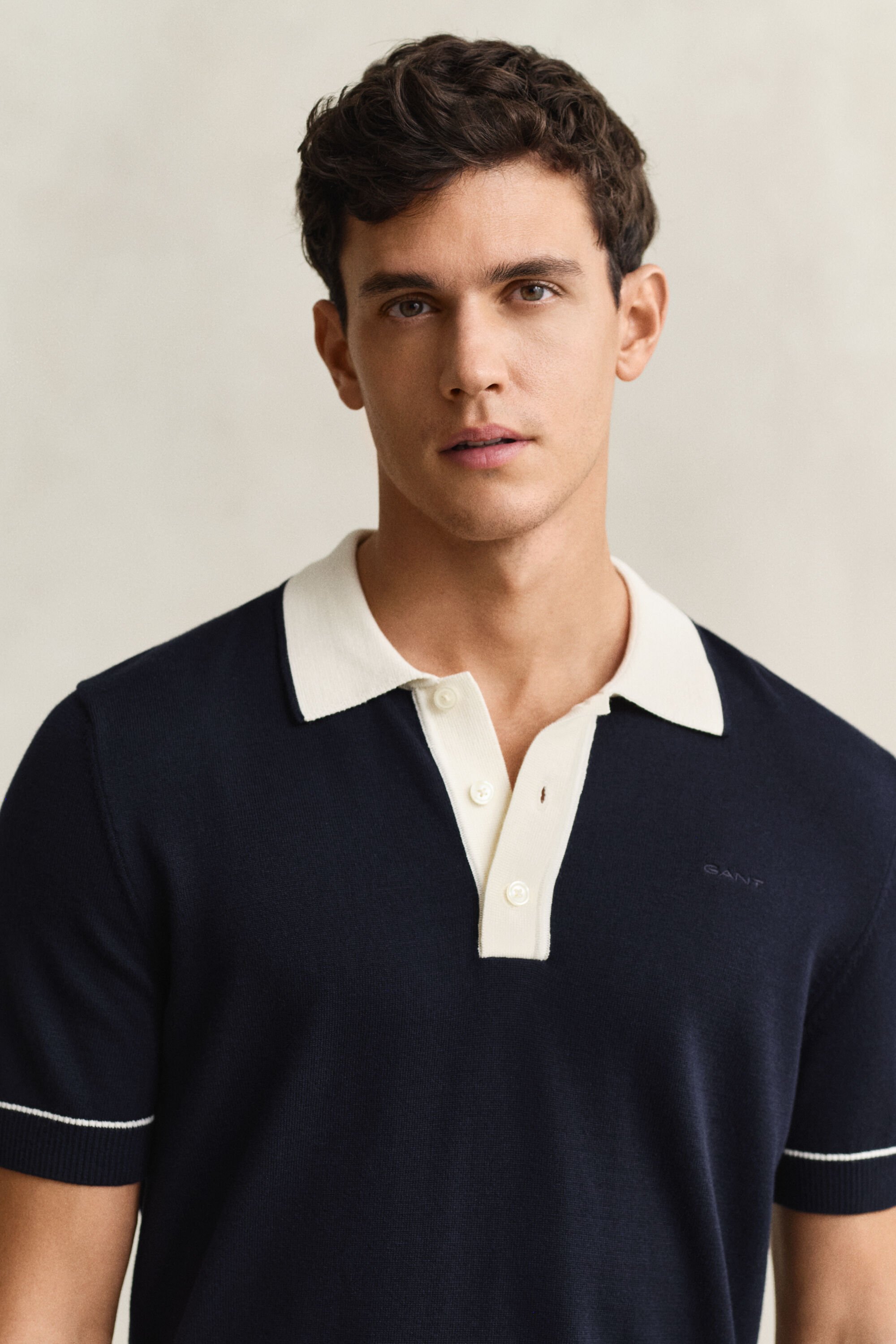 Cotton Modal Polo Sweater