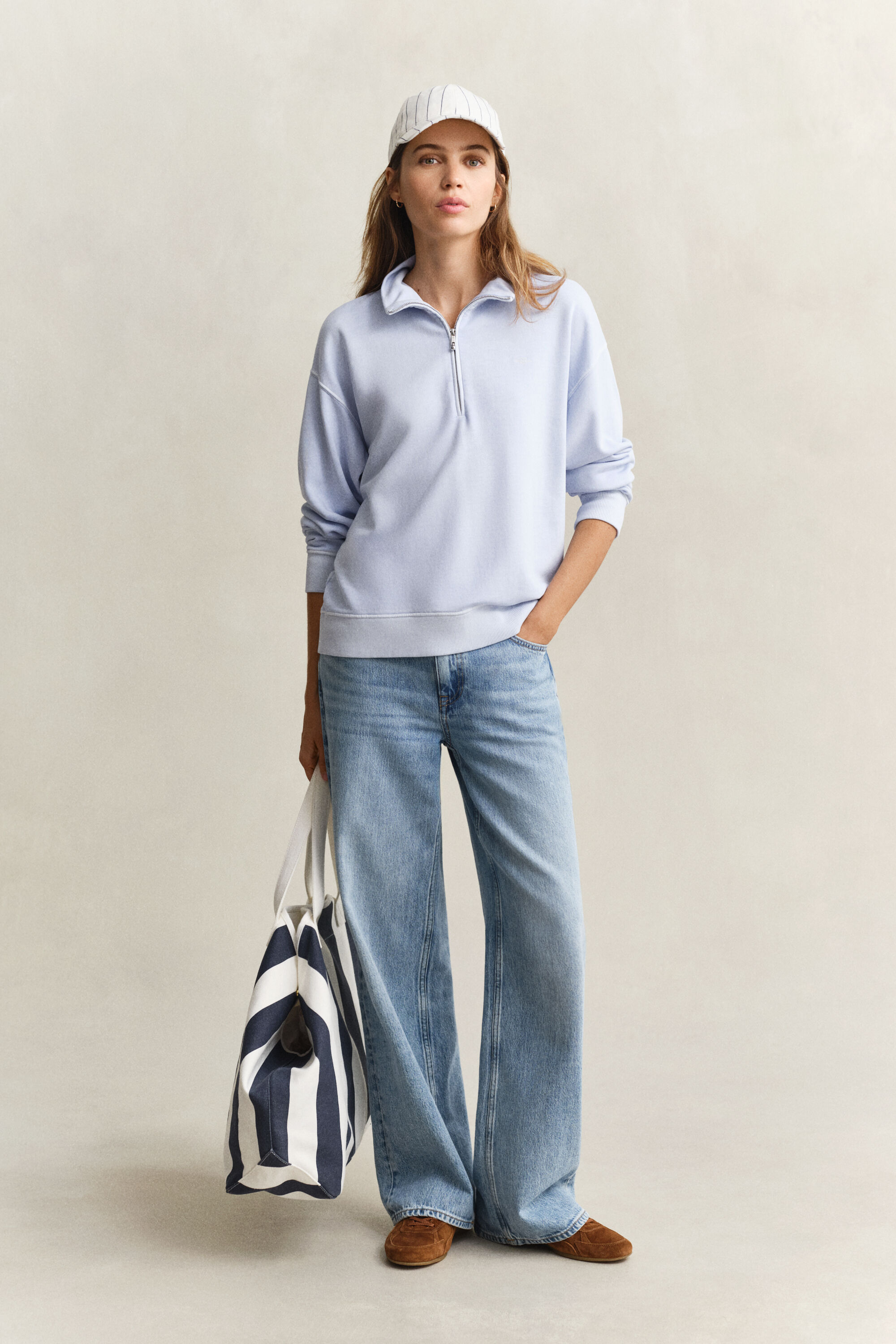 Washed Shield Half-Zip Sweatshirt