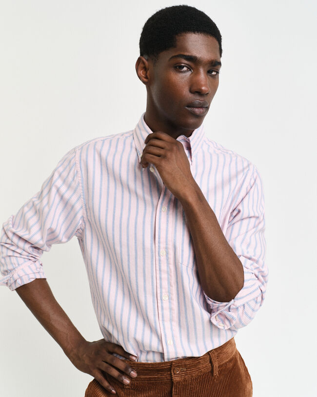 Regular Fit Striped Archive Oxford Shirt