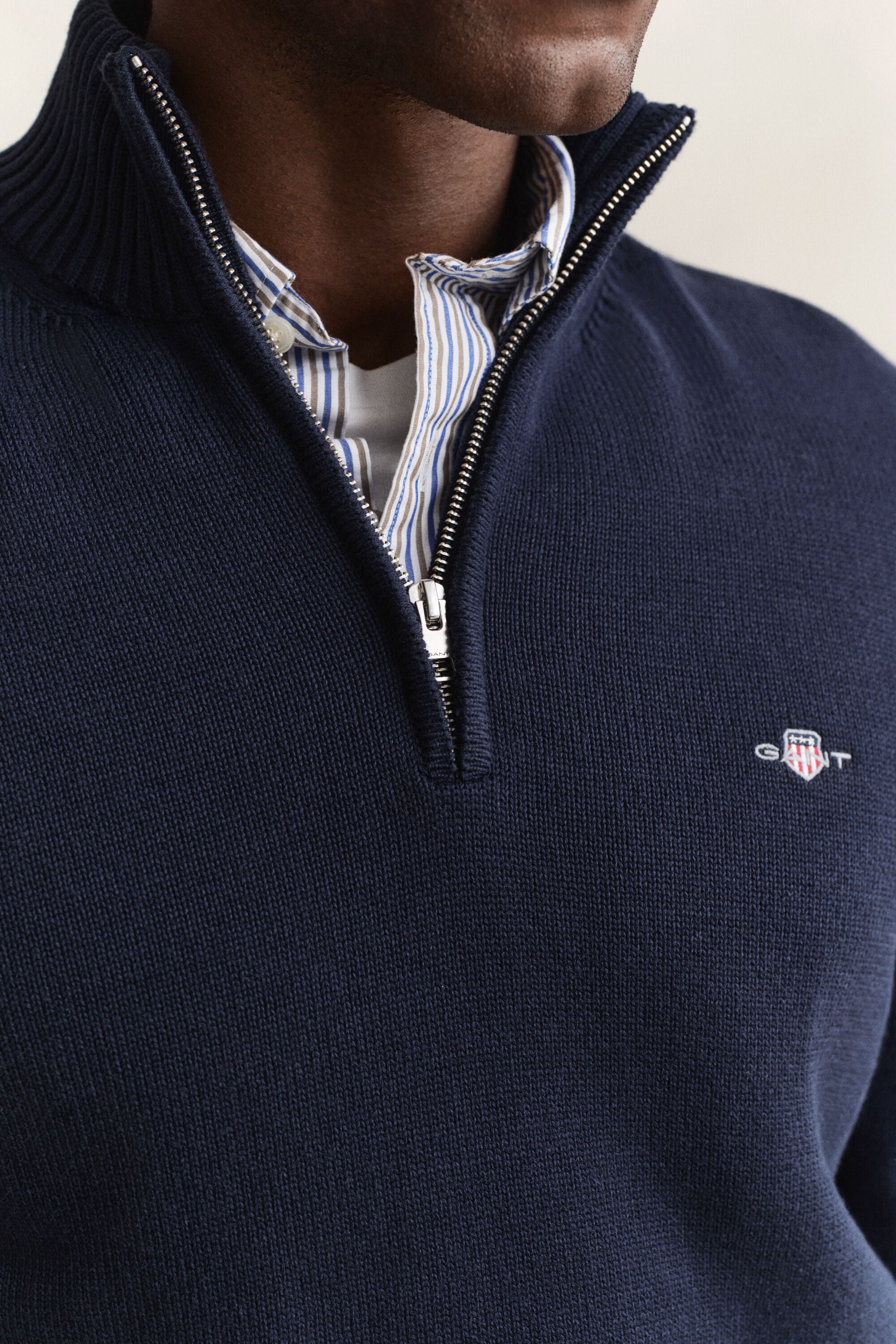 Casual Cotton Half-Zip Sweater