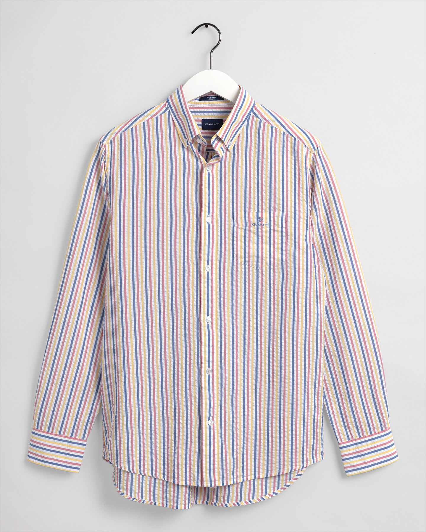 Regular Fit Tech Prep&trade; Seersucker Stripe Shirt