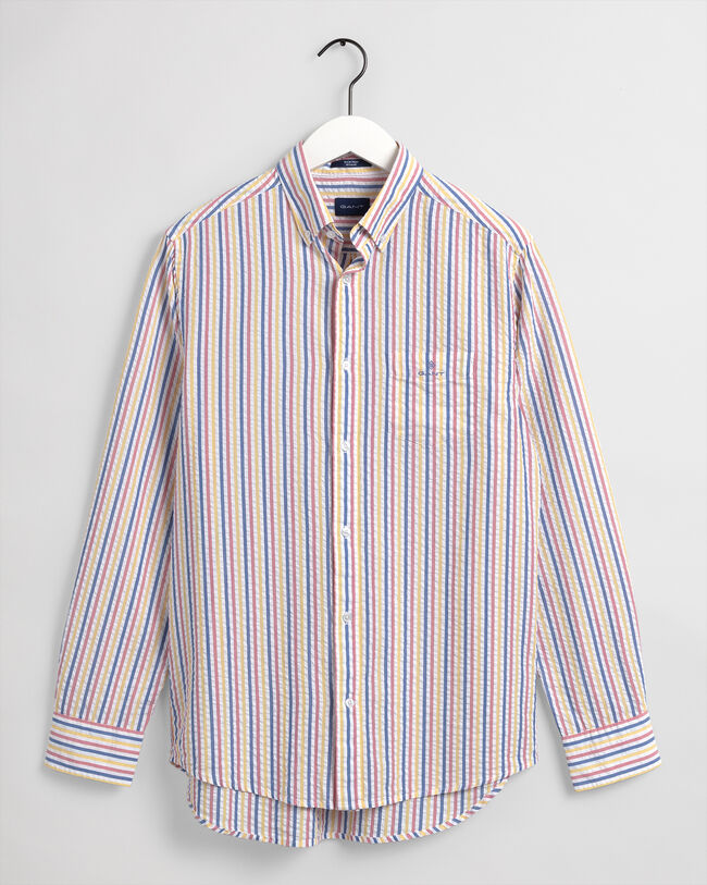 Regular Fit Tech Prep&trade; Seersucker Stripe Shirt