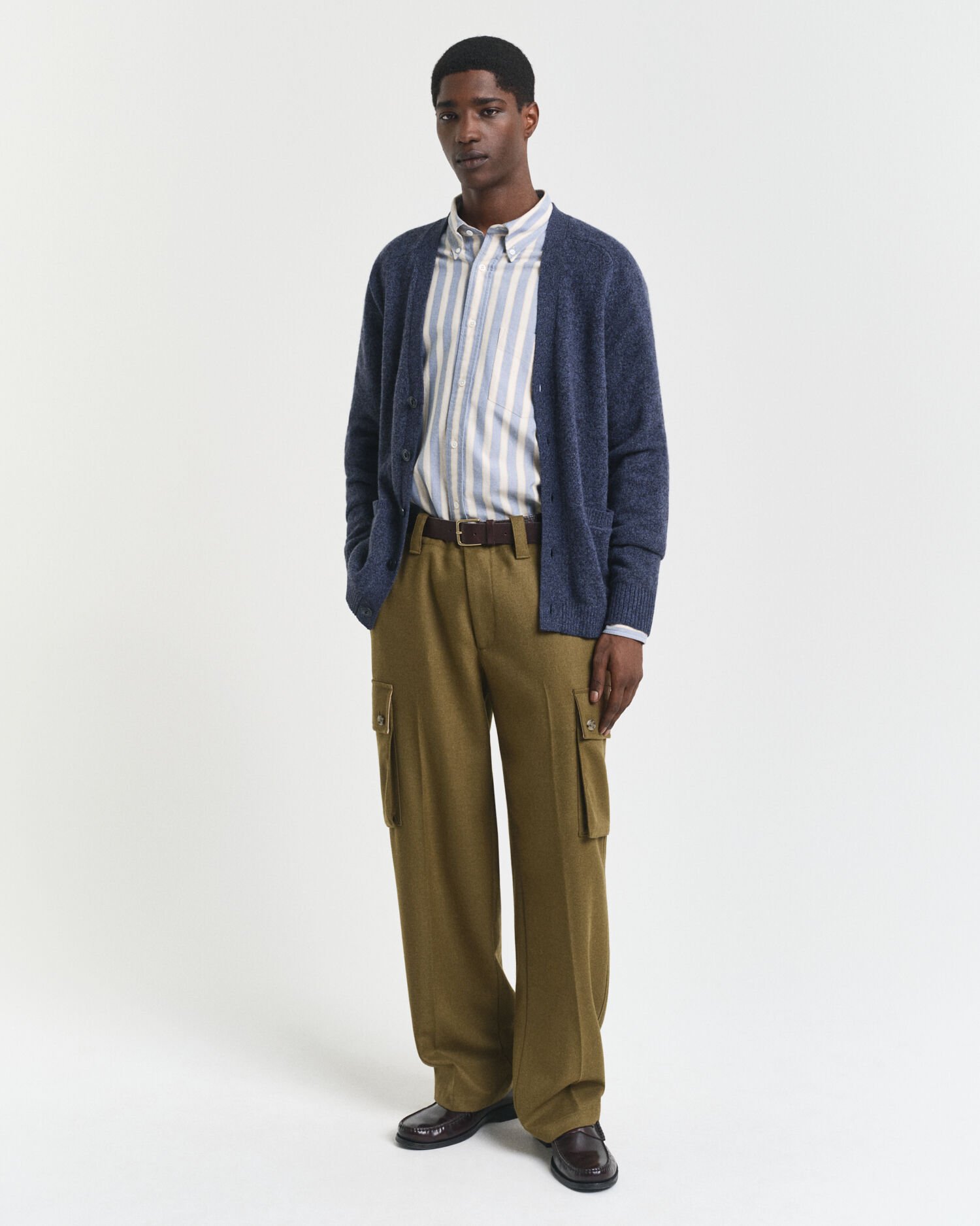 Wool Blend Mouliné Cardigan