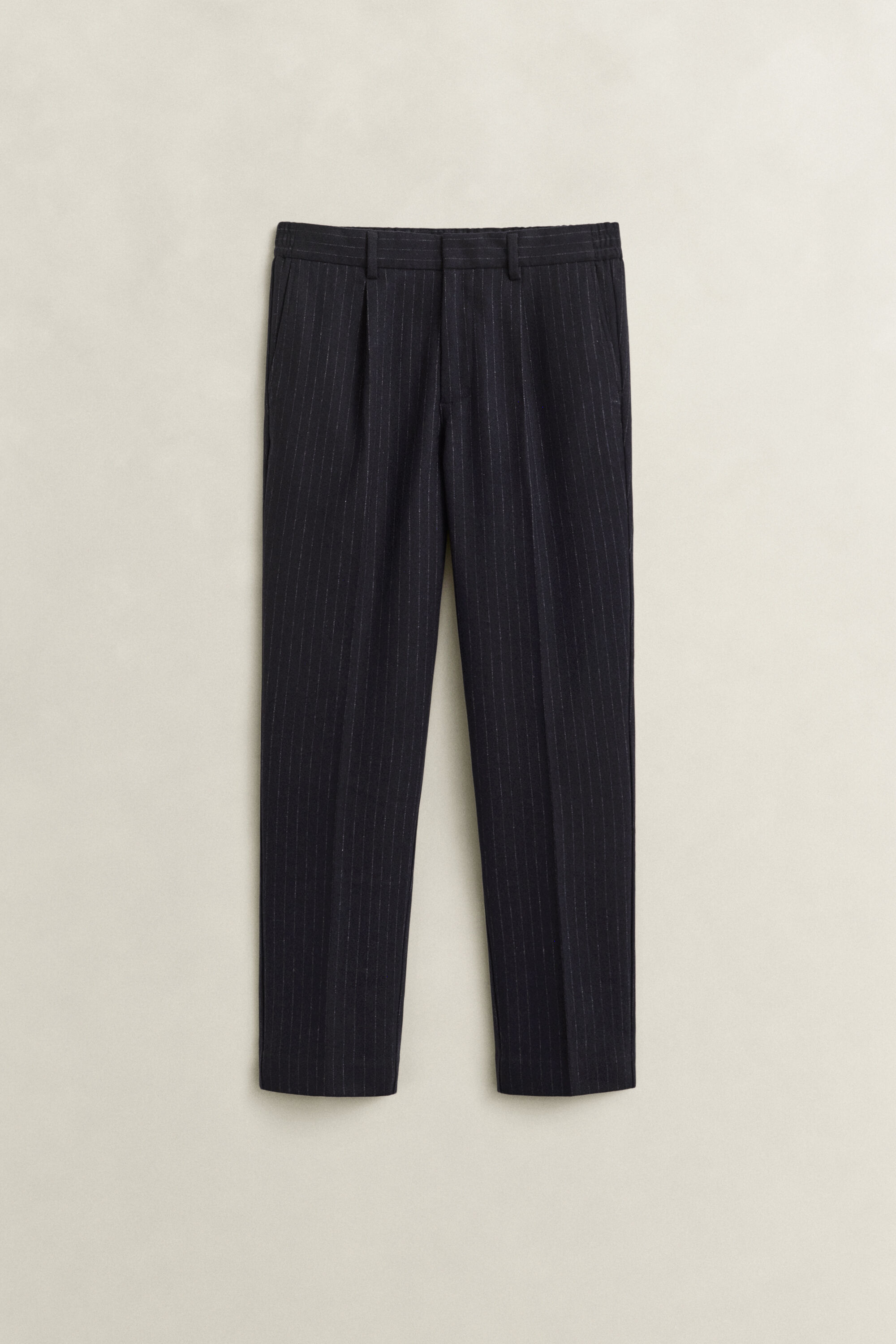Tapered Wool Flannel Pants