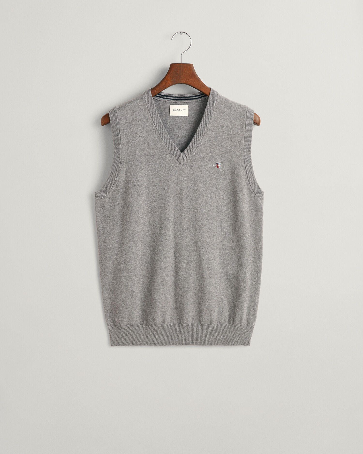 GANT Herren Pullunder Classic Cotton - Zeitloser Vest Pullover