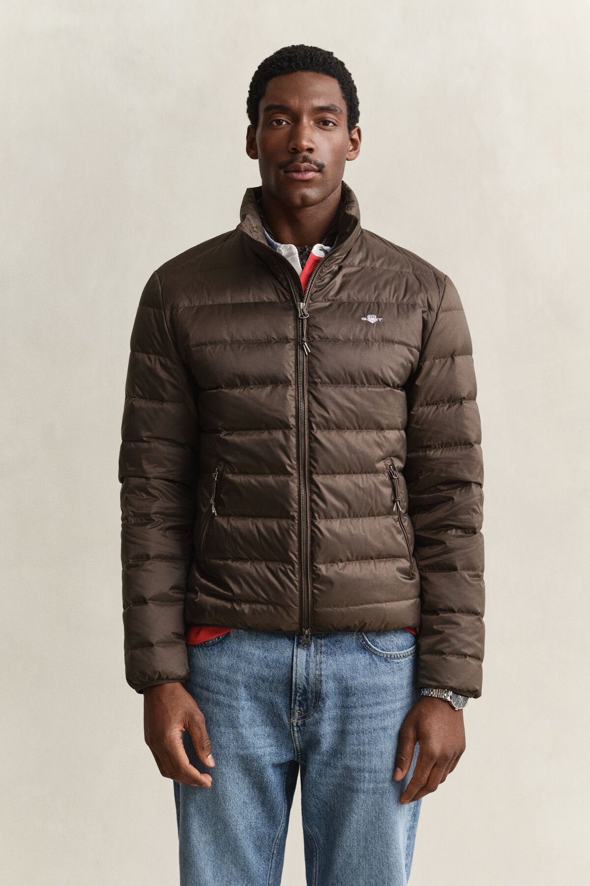Light Down Jacket — SHADOW BROWN