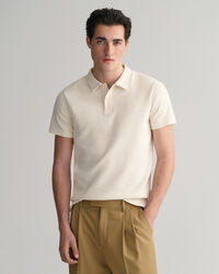 Waffle Texture Piqu&eacute; Polo Shirt