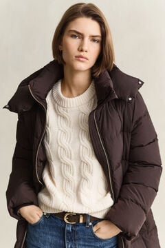 Long Down Coat — DEEP BROWN 7