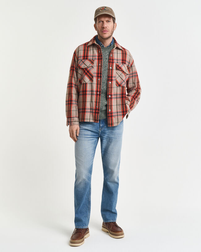 Relaxed Fit Checked Overshirt