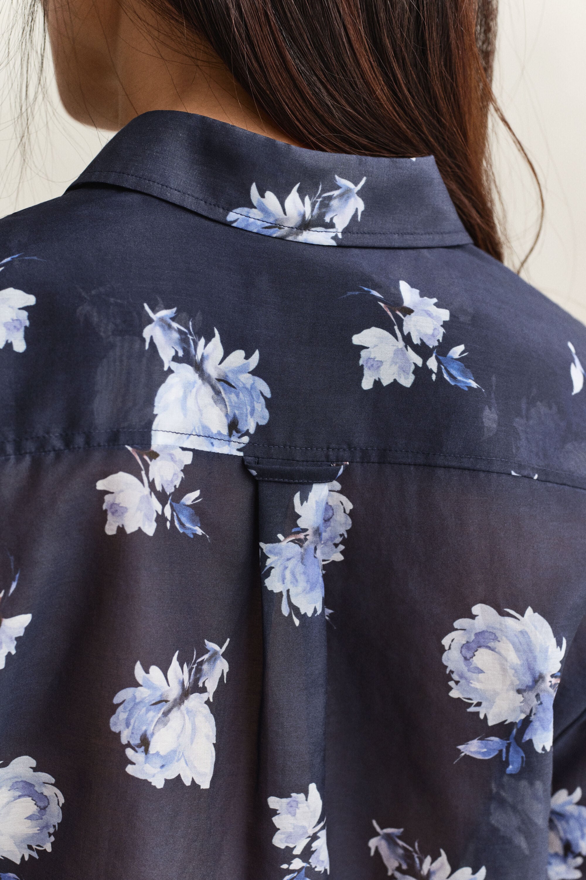Floral Print Cotton Silk Shirt
