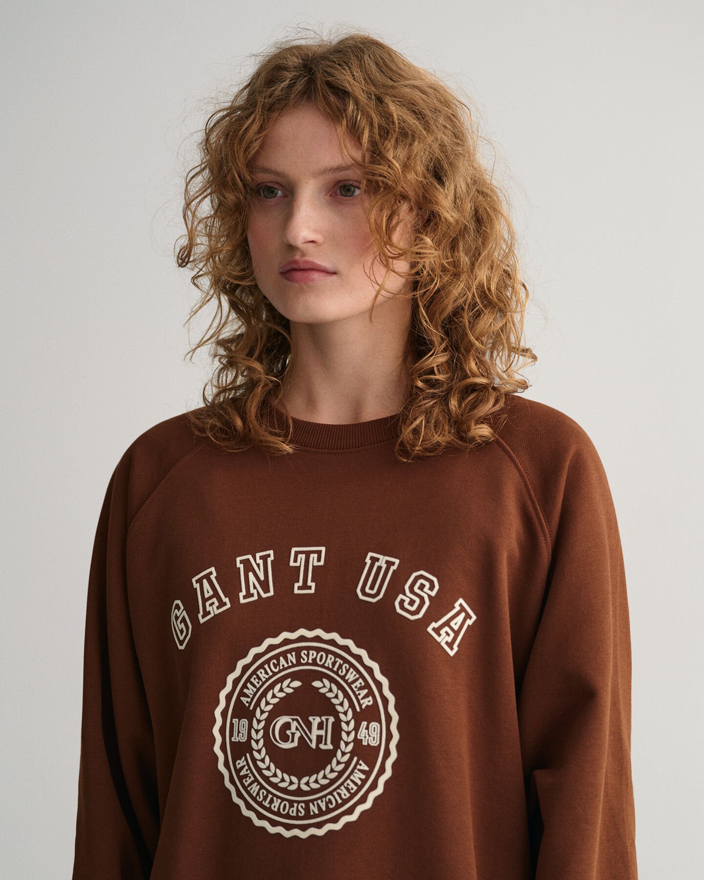 Oversized GANT USA Crew Neck Sweatshirt