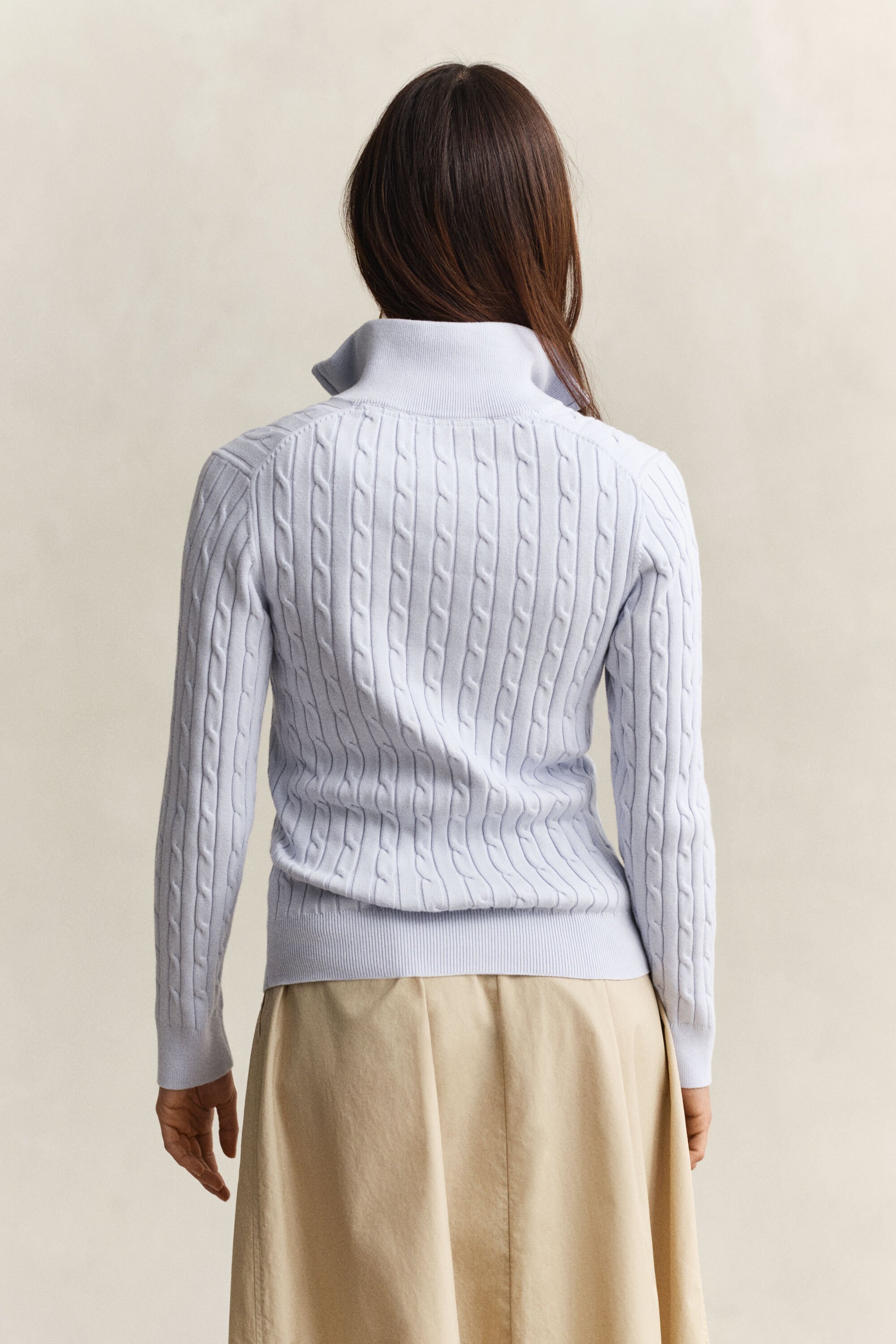Cable Knit Half-Zip Sweater