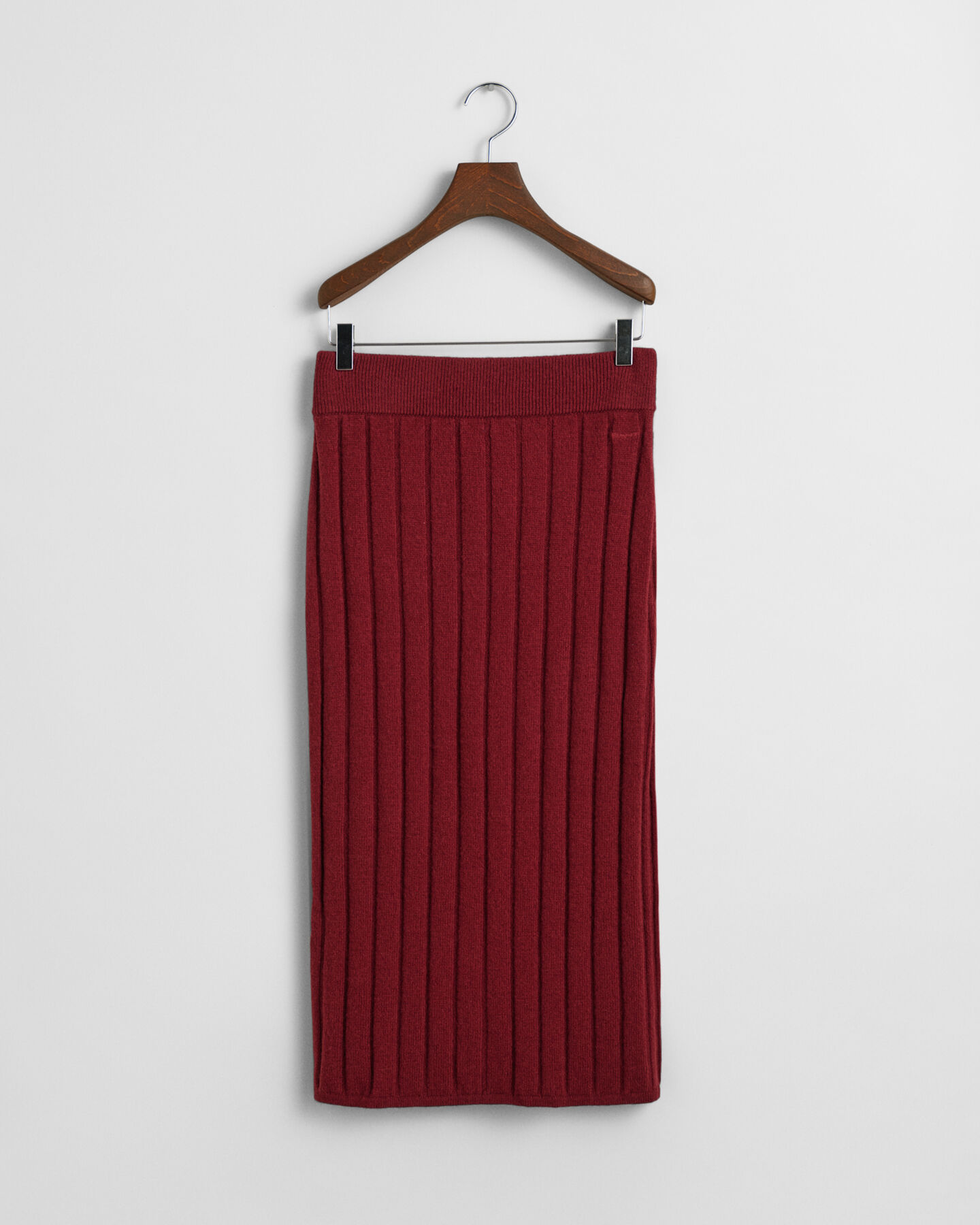 Wide Ribbed Wool Skirt