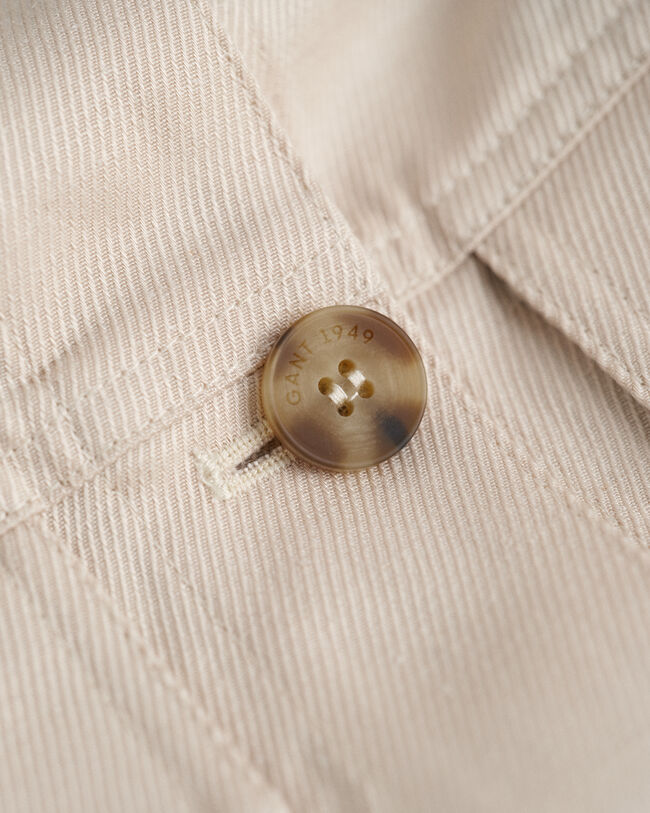 Cropped Linen Blend Jacket