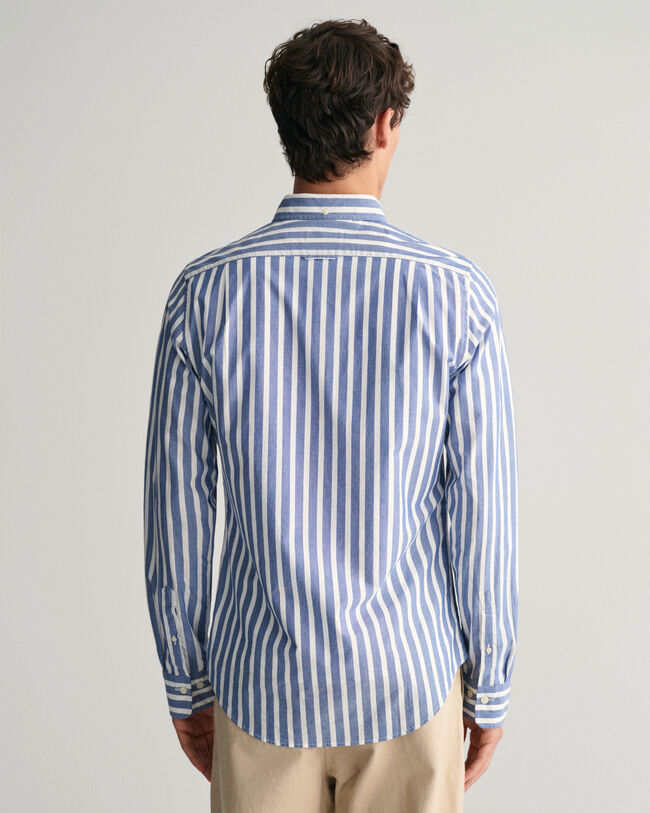 Regular Fit Wide Striped Poplin Shirt