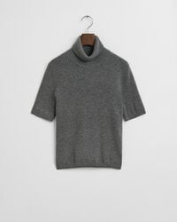 Short Sleeved Cashmere Turtleneck Sweater