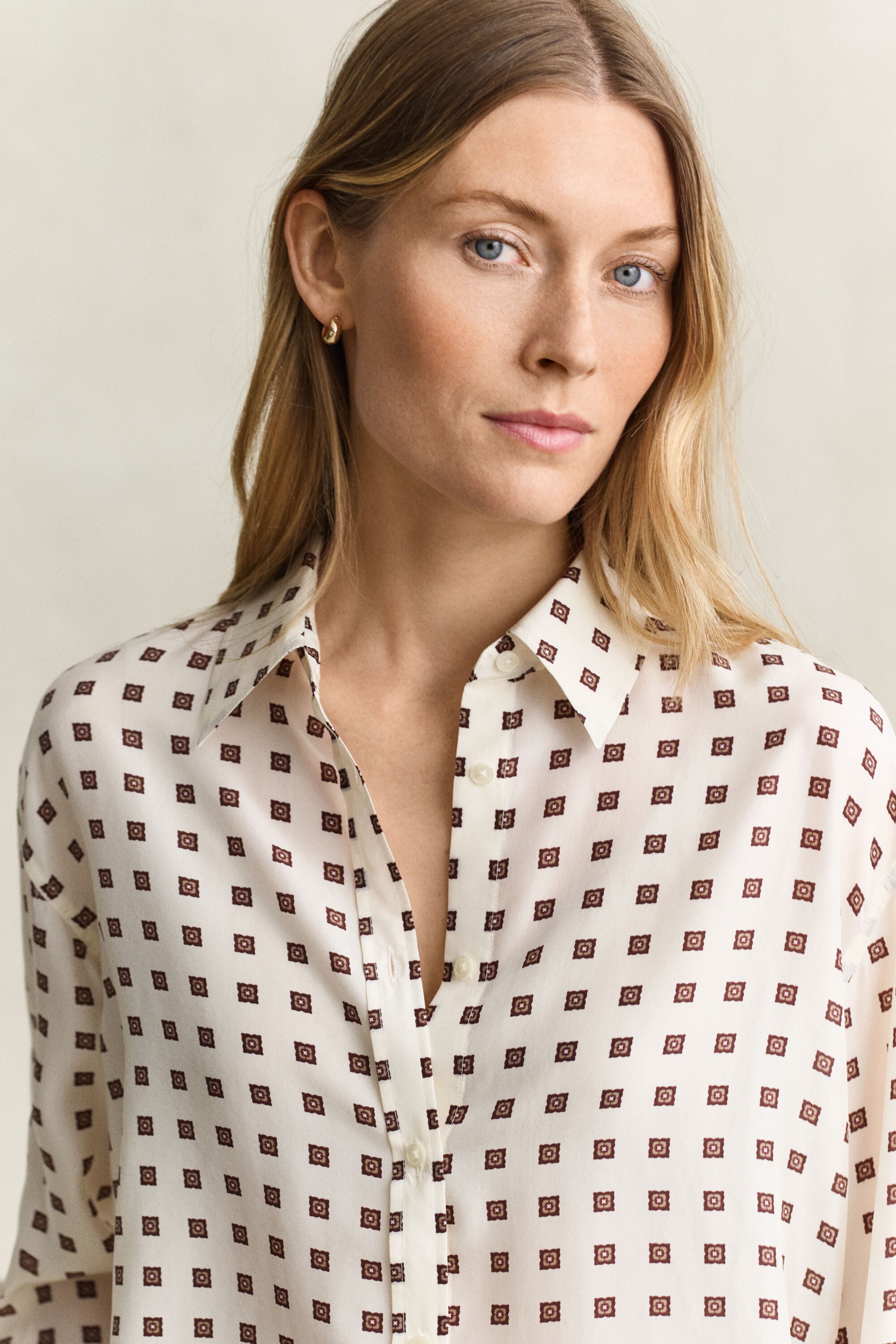 Habotai Silk Blouse — EGGSHELL