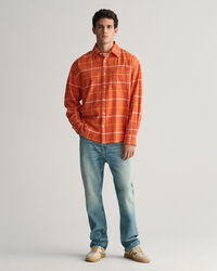 Oversized Textured Checked Shirt