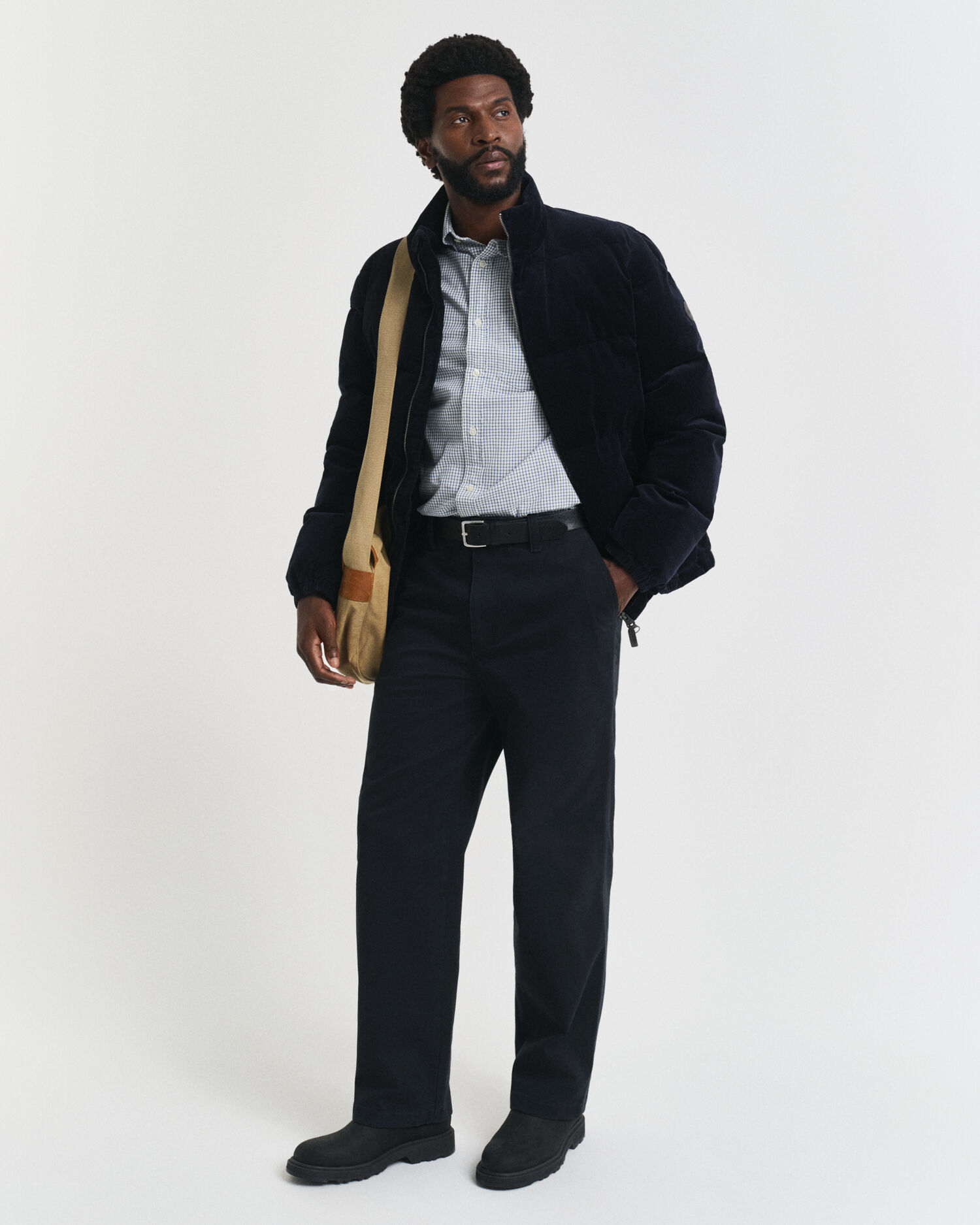 Regular Fit Micro Checked Classic Poplin Shirt