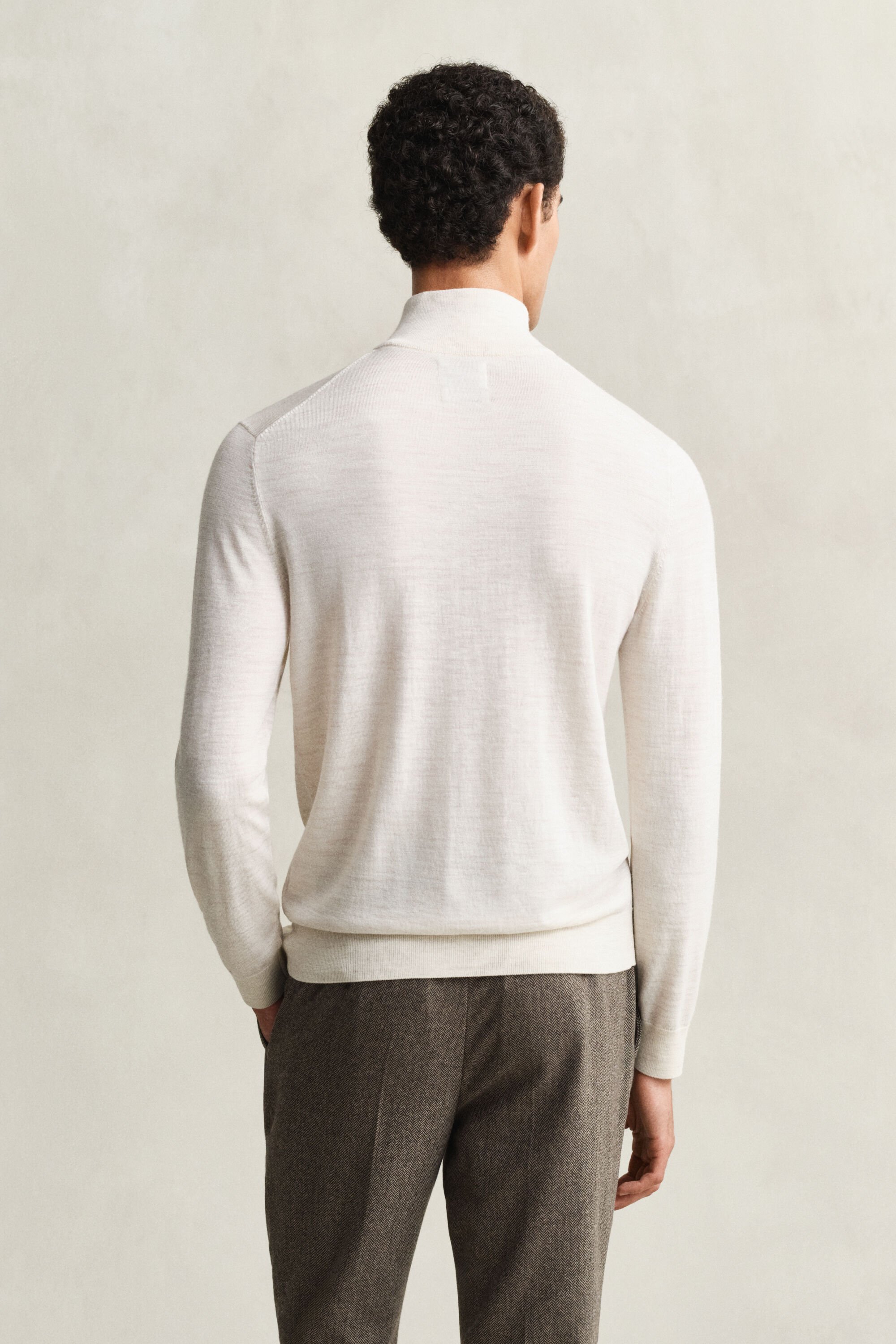 Extra Fine Merino Wool Half-Zip Sweater
