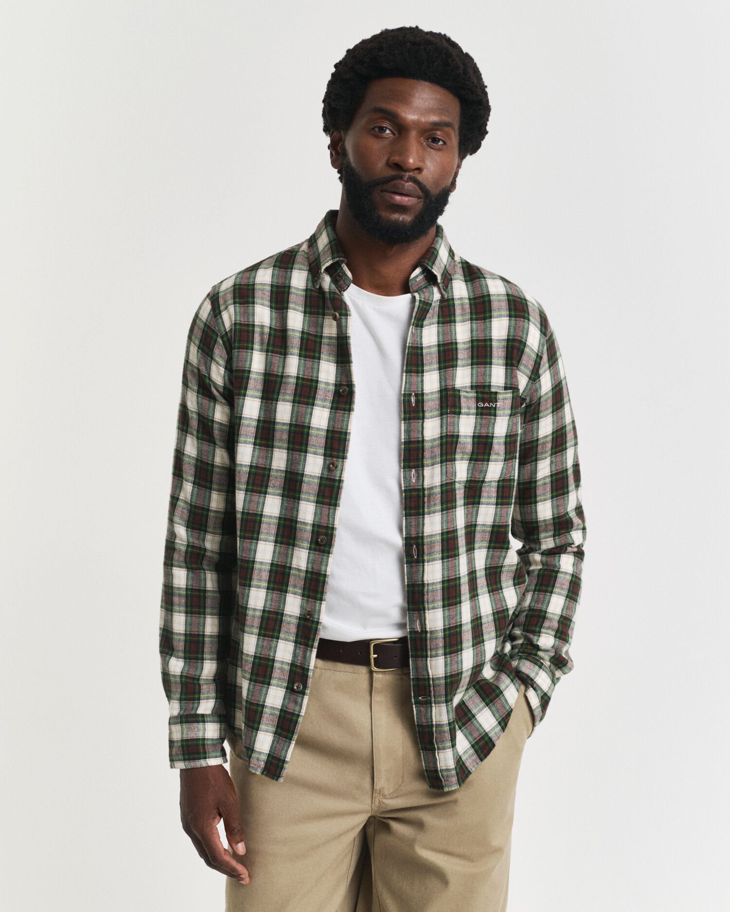 Regular Fit Checked Windblown Flannel Shirt