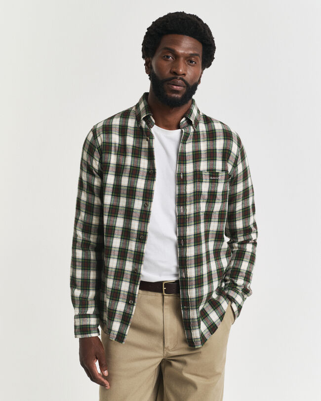 Regular Fit Checked Windblown Flannel Shirt