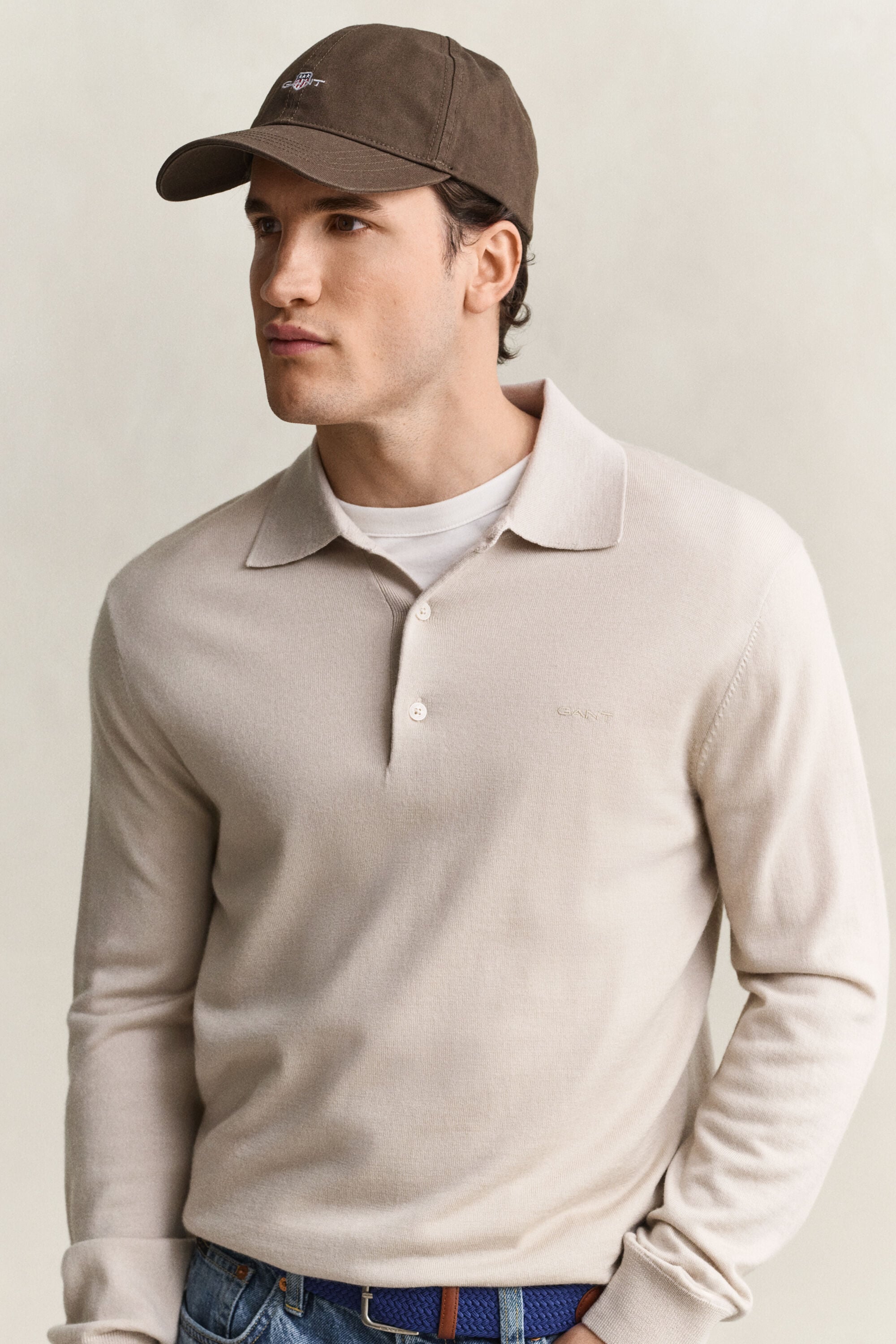 Extra Fine Merino Wool Polo Sweater