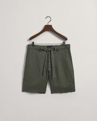 Relaxed Fit Linen Drawstring Shorts