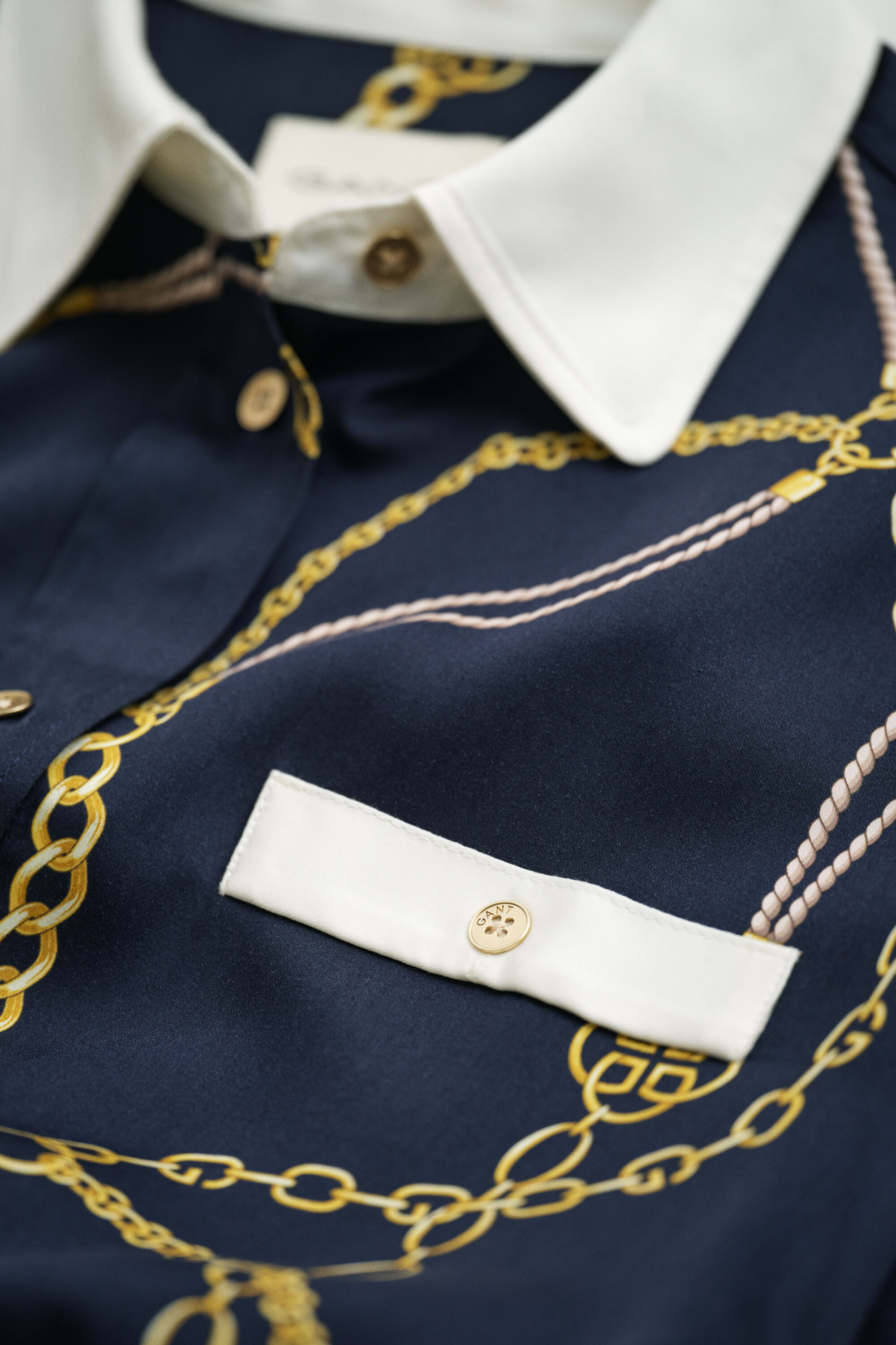 Contrast Shirt Dress