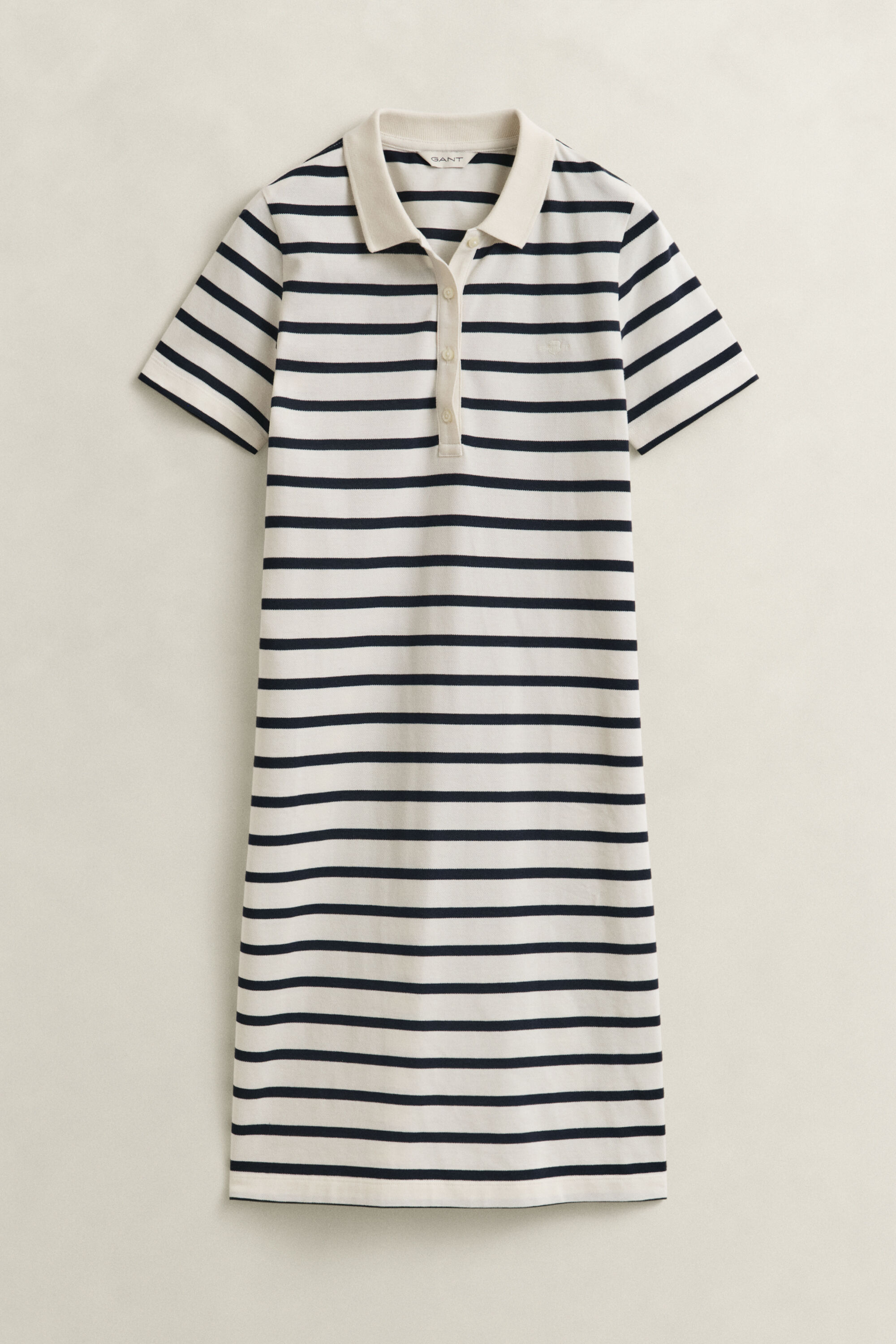 Striped Piqué Polo Dress