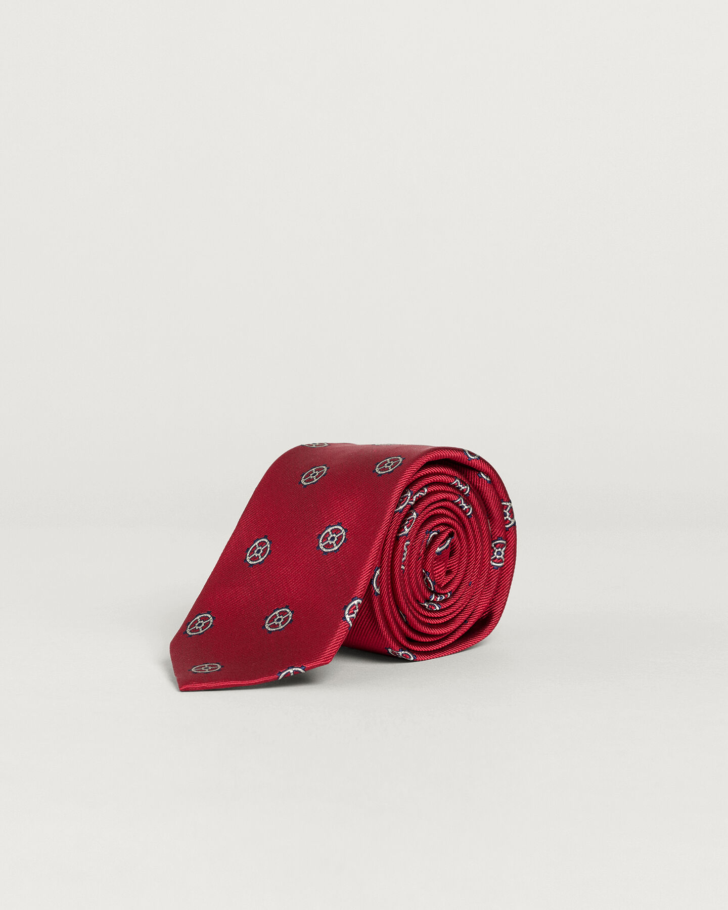 Steering Wheel Print Silk Tie