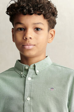 Teen Boys Shield Oxford Shirt — DARK MOSS GREEN 4