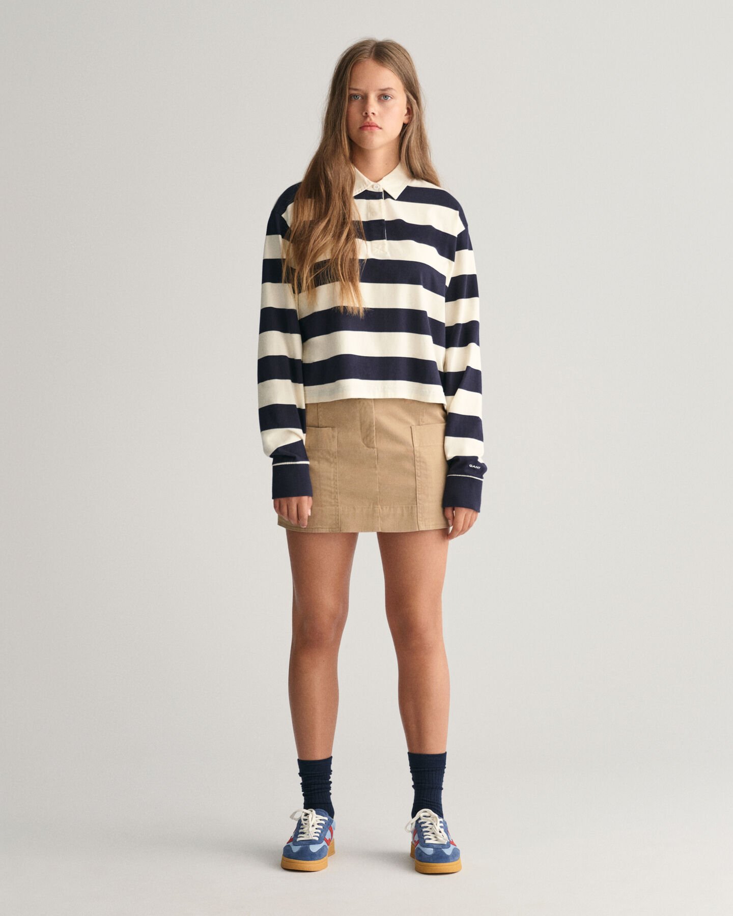 Teen Girls Mini Chino Skirt
