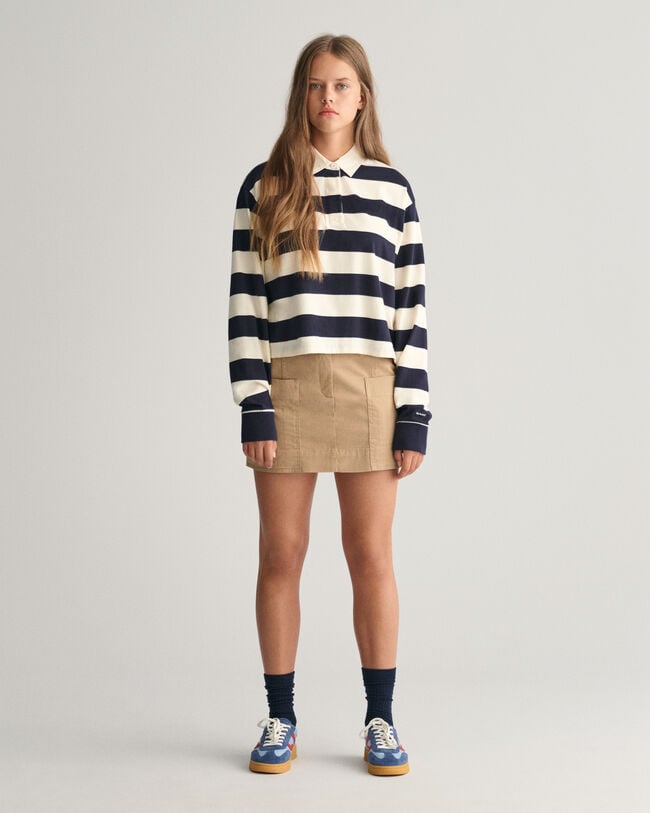 Teen Girls Mini Chino Skirt