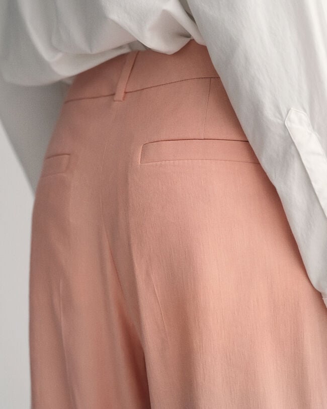 Wide Leg Stretch Linen Pants