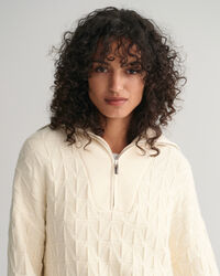 Herringbone Half-Zip Sweater