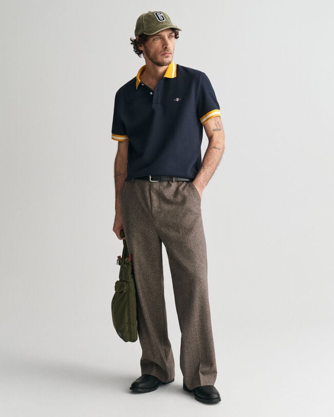 Popcorn Textured Piqué Polo Shirt