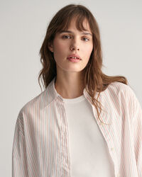 Relaxed Fit Wide Cuff Striped Shirt