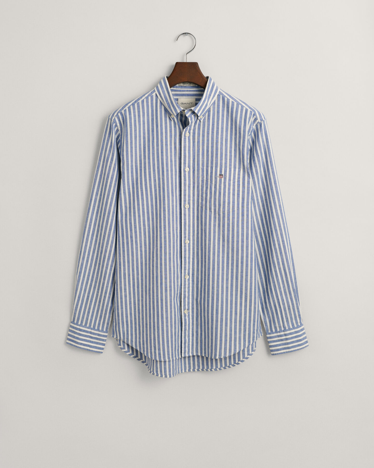 Regular Fit Striped Cotton Linen Shirt