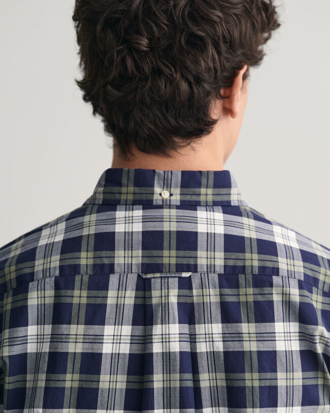 Regular Fit Checked Poplin Short Sleeve Shirt
